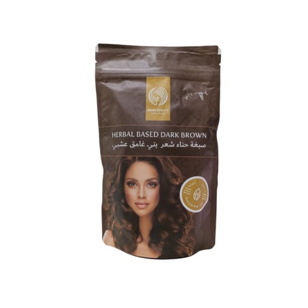 صبغة حناء بني غامق عشبي زينة بيوتي 100 جرام | صبغة طبيعية للشيب