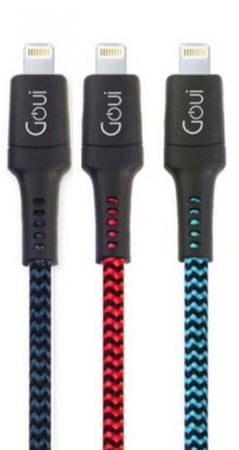 عرض قوي - 3 سلك للايفون من Goui قوي الطول 1.5 متر قماش