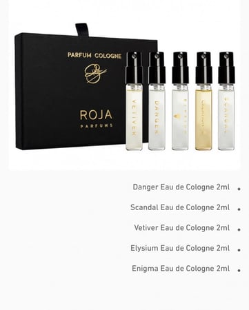 بوكس عينات عطور روجا ROJA بارفيوم 5 حبات x حجم 2 مل