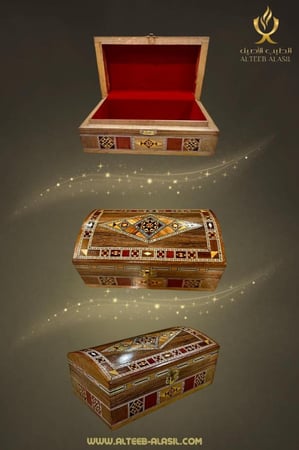 صندوق خشب صناعة سورية مقوس -الطيب الاصيل