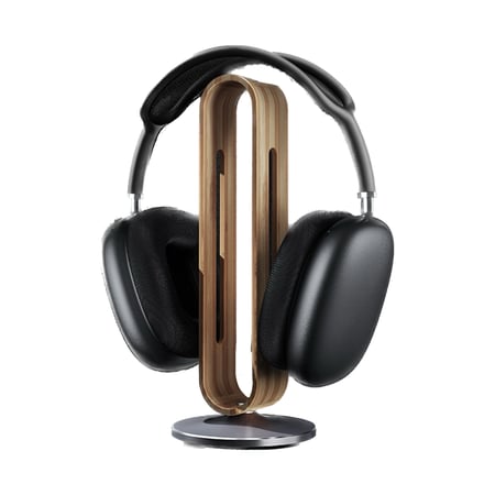 حامل سماعات رأس خشبي