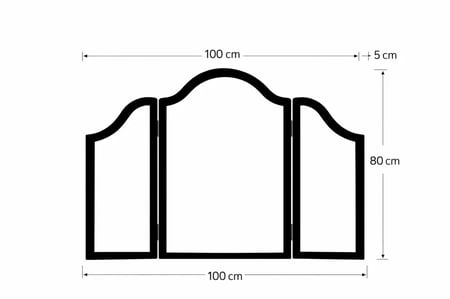مراية تسريحة الهبة الخشبية