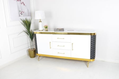 بوفيه بأطراف جلد متوفر بعده الوان