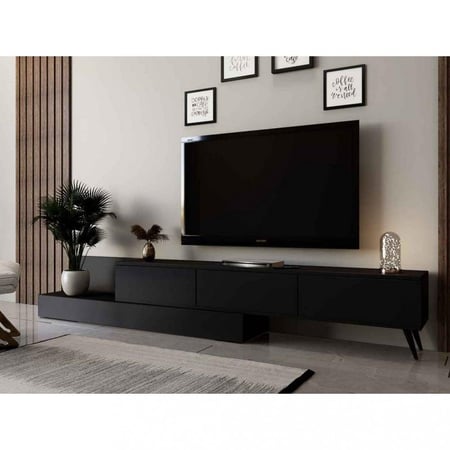 طاولة تلفزيون لون أسود