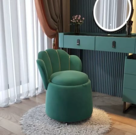 كرسي تسريحة بتخزين مخفي