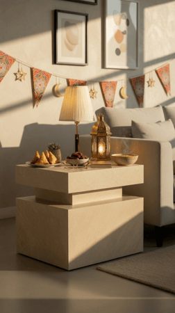 طاولة جانبية بديل الرخام