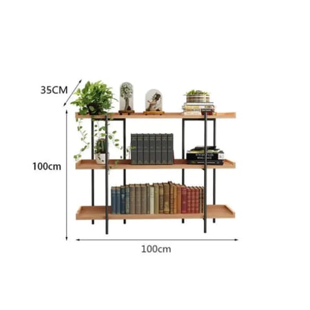 كونسول بأرفف خشبية