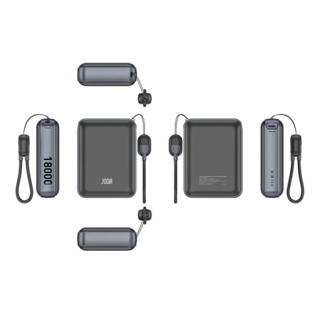 جودا بطارية متنقلة بقوة 18 الف 22.5 واط كيبل مدمج تايب سي