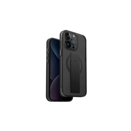 كفر حماية يونيك هايبرد ايفون 15 هيلدرو ماج سيف مع مسكة - اسود