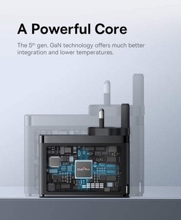 Baseus wall charger with two Type-C ports and two USB ports, up to100W