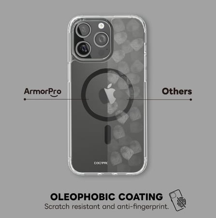 ارمر برو كفر حماية شفاف للايفون 15 ماق سيف ازرق