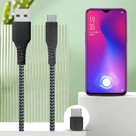 سلك شحن قماشي من يو اس بي الى مايكرو cable usb to Micro