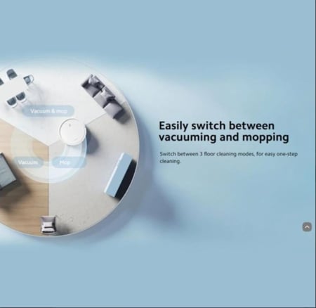 مكنسة شاومي ذكيه مع خريطه