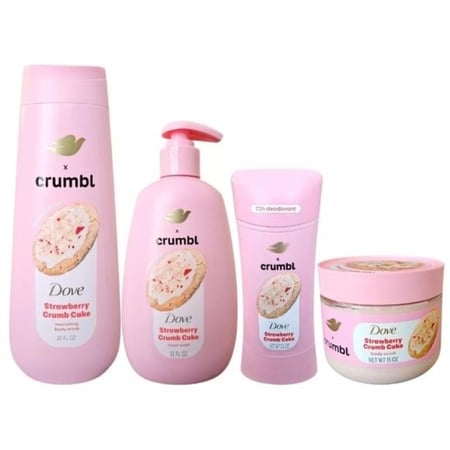 مجموعة دوف كرمبل بالفراولة shower gel