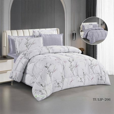 توليب | طقم لحاف مشجر وجهين موديل TULIP-2