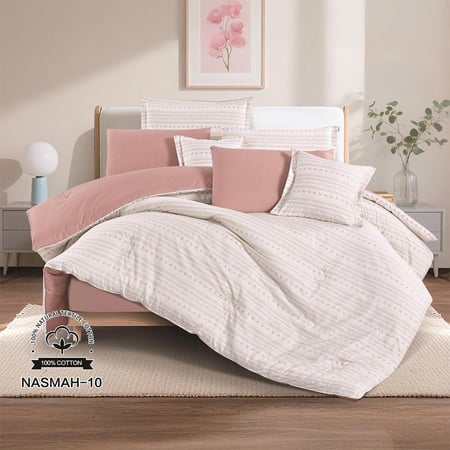 مفرش قطن  مزدوج 8 قطع