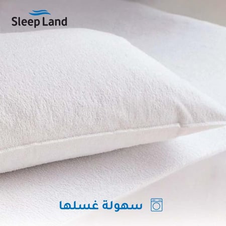 غطاء مخدة فندقي قطني ابيض سهل الغسيل سليب لاند ينافس سليب هاي وسيلي