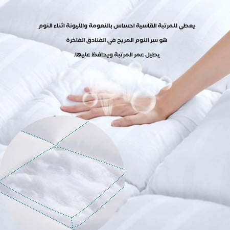 لباد طبي داعم للظهر بملمس فندقي مريح مضاد للحساسية ماركة SEALY