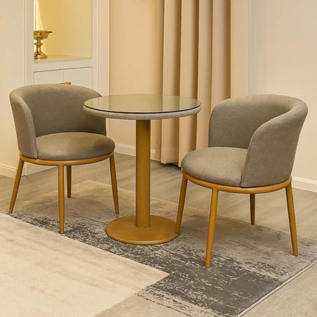 طقم طاولة مع كرسيين أنيقين