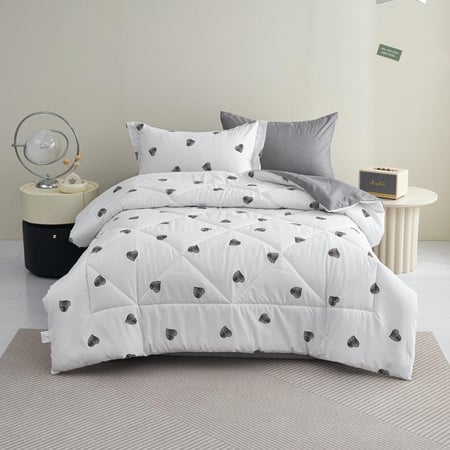 طقم مفرش divana وجهين سادة ومشجر – متوفر بعدة الوان – نفر ونص 4 قطع