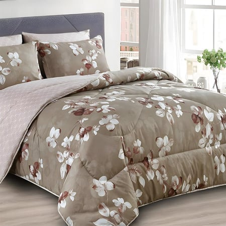 فلورينا طقم مفرش صيفي مشجر وهدية مخدتين موديل IG-022