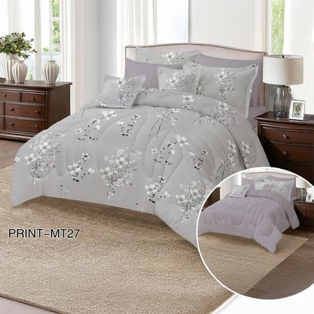 مفرش صيفي فاخر 8 قطع مزدوج موديل print mt27