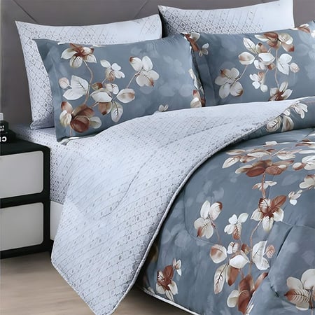 فلورينا طقم مفرش صيفي مشجر وهدية مخدتين موديل IG-030