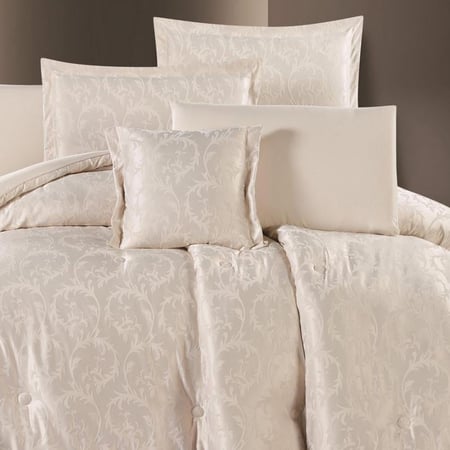 طقم مفرش ارجوان جاكارد فاخر | 8 قطع نفرين