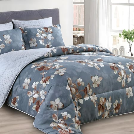 فلورينا طقم مفرش صيفي مشجر وهدية مخدتين موديل IG-030