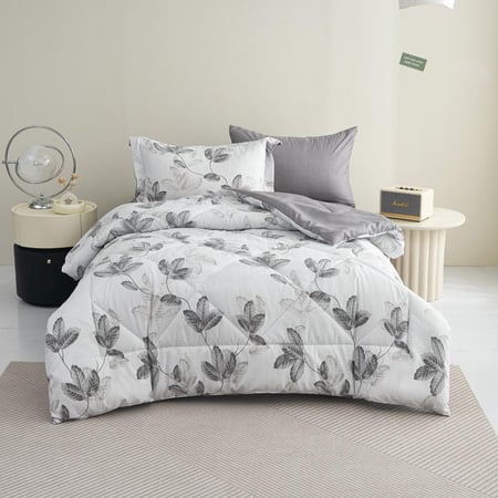 طقم مفرش divana وجهين سادة ومشجر – متوفر بعدة الوان – نفر ونص 4 قطع