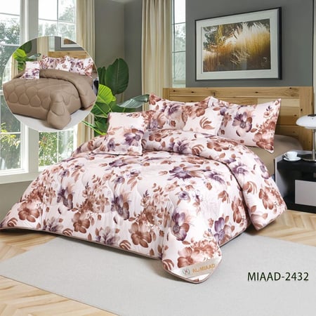 بكج ربيعك غير - نفر ونص طقم مفارش كامل مع لباد ومخدات وبطانية