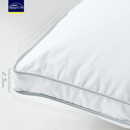 مخدة فندقية بيضاء بارتفاع 25 سم دعم عالي جدة