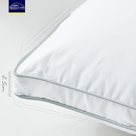 مخدة فندقية بيضاء بارتفاع 25 سم قطنية عالية الجودة من سليب لاند السعود