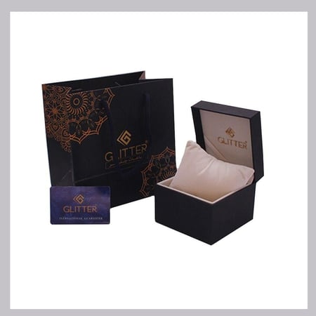 ساعة نسائي جليتر بلونين مينا رمادي استالس ستيل