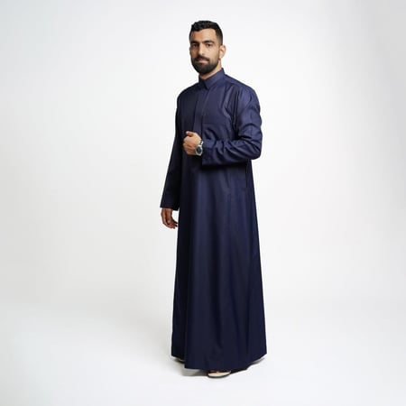 ثوبين سعودي شتوي رجالي خلية مع بجامة حراري