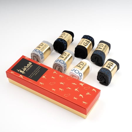 شراب فدشي المعطر بتقنية نانو الفضة مقاوم للرائحة - 7 ازواج