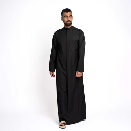 ثوب كويتي رجالي شتوي سادة