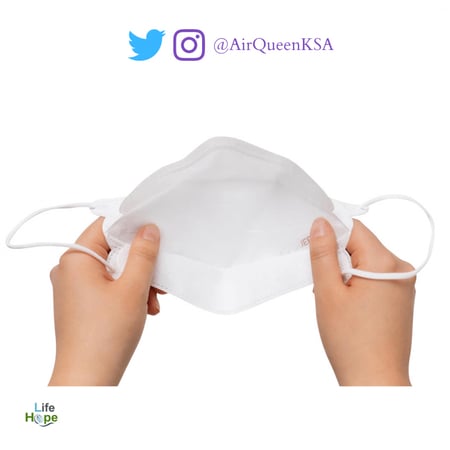 كمامة آير كوين نانو فايبر - كمامة واحدة مغلفة بشكل منفرد