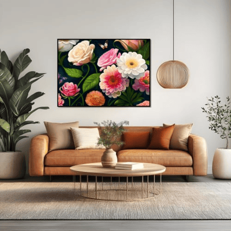 لوحات جدارية, ورود جميله