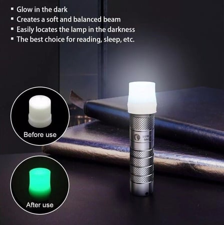 قطعة  لتحويل الكشاف الى فانوس والقطعه  تكسب الضوء