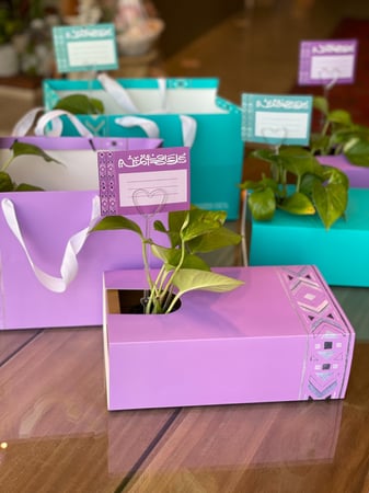 عيدية كاملة بوكس مع الكيس و"المبخرة" و الشوكلاته و شجرة البوتس الطبيعيه