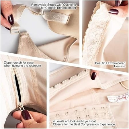 مشد جسم كامل من فاجاس ماريا اللون بيج  -مقاس XL