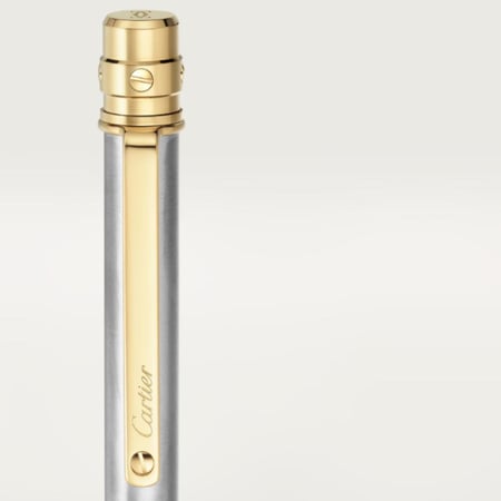 قلم كارتييه "فضي ذهبي"