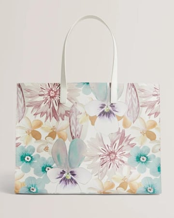 جديد - شنطة تيد بيكر بطبعة أزهار أبيض