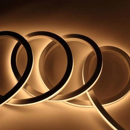 "ليد أبو خويطر" شريط إضاءة خطية ليد (مباشر)مرن- ستريب لايت – 10واط/متر HV  - شريط LED عالي الجهد مثالي للمنازل (الاسقف والممرات) والمكاتب والأعمال التجارية