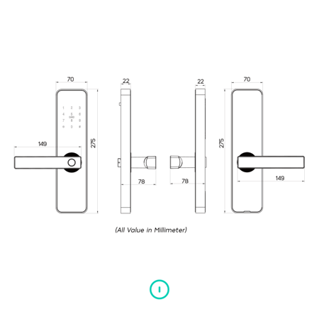 ليبرا (04) قفل باب ذكي