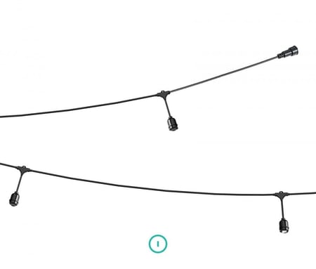 إنارة عقدية تعمل بالطاقة الشمسية (مع 30 مصباح) بطول 10 متر