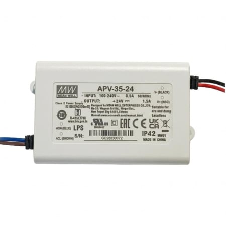 APV-35-24V محول35 واط لشريط إضاءة خطية مرنة ليد ( ستريب و نيون فليكس ) - التيار الكهربائي ڤولت- DC24V