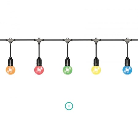 إنارة عقدية تعمل بالطاقة الشمسية (مع 30 مصباح) بطول 10 متر