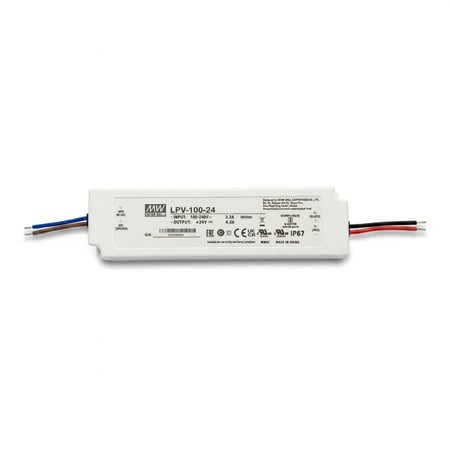 LPV-100-24 محول100واط لشريط إضاءة خطية مرنة ليد ( ستريب و نيون فليكس ) - التيار الكهربائي ڤولت- DC24V